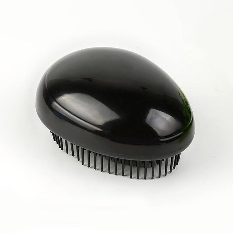 Massage Comb Egg Egg Comb Abs Plastic Black Smooth Hair Comb