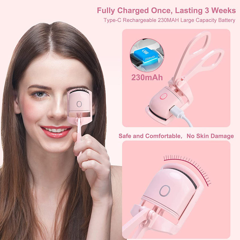 Eyelash Curler Portable Electric Heated Comb Eye Lash