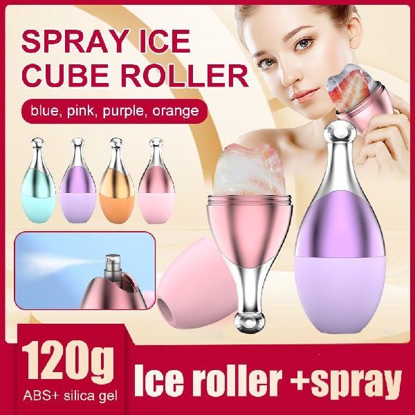 Facial Massage Ice Roller With Spray Silicone Skin