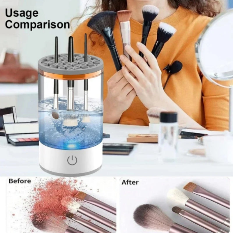 Makeup Brush Cleaner Automatic Rotating Makeup Brush Cleaner USB Portable Electric Cosmetic Makeup Brush Rotary Washing Machine