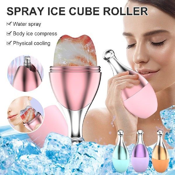 Facial Massage Ice Roller With Spray Silicone Skin