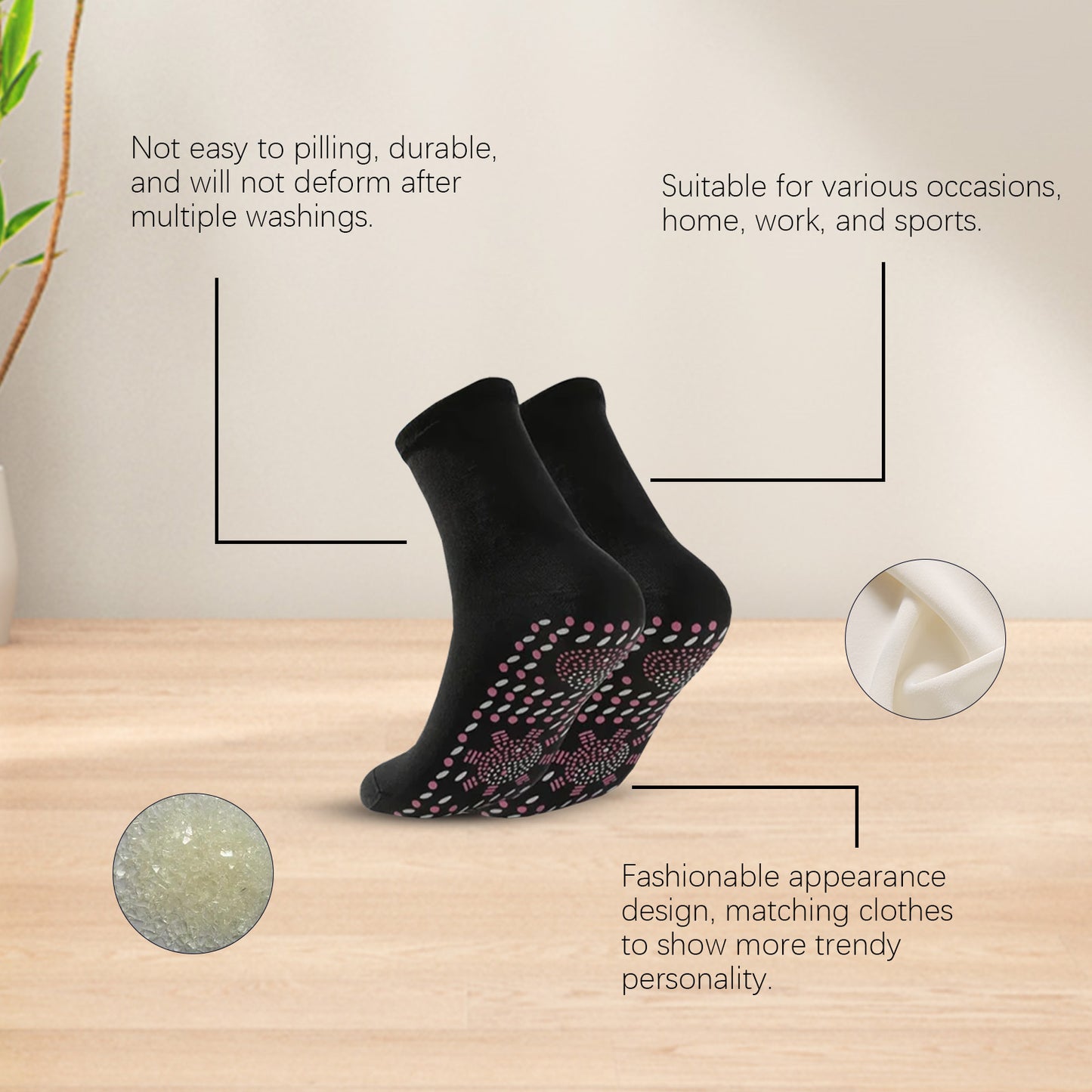 Self-heating Massage Body Socks Foot Skin-friendly