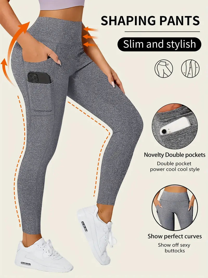 Spring And Summer Women's Two-pocket Tight Sports Pants