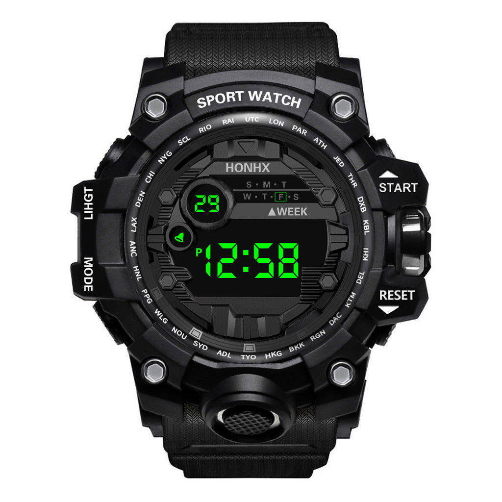 Men's Waterproof Sports Multifunctional Luminous Electronic Watch