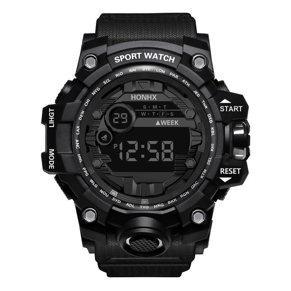 Men's Waterproof Sports Multifunctional Luminous Electronic Watch