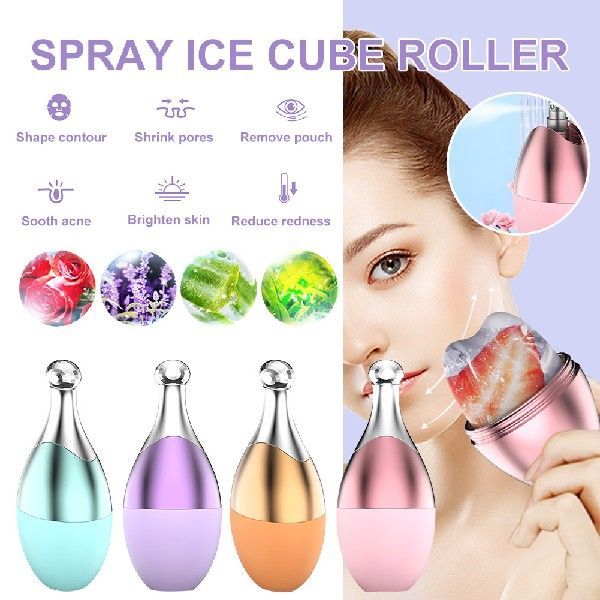 Facial Massage Ice Roller With Spray Silicone Skin