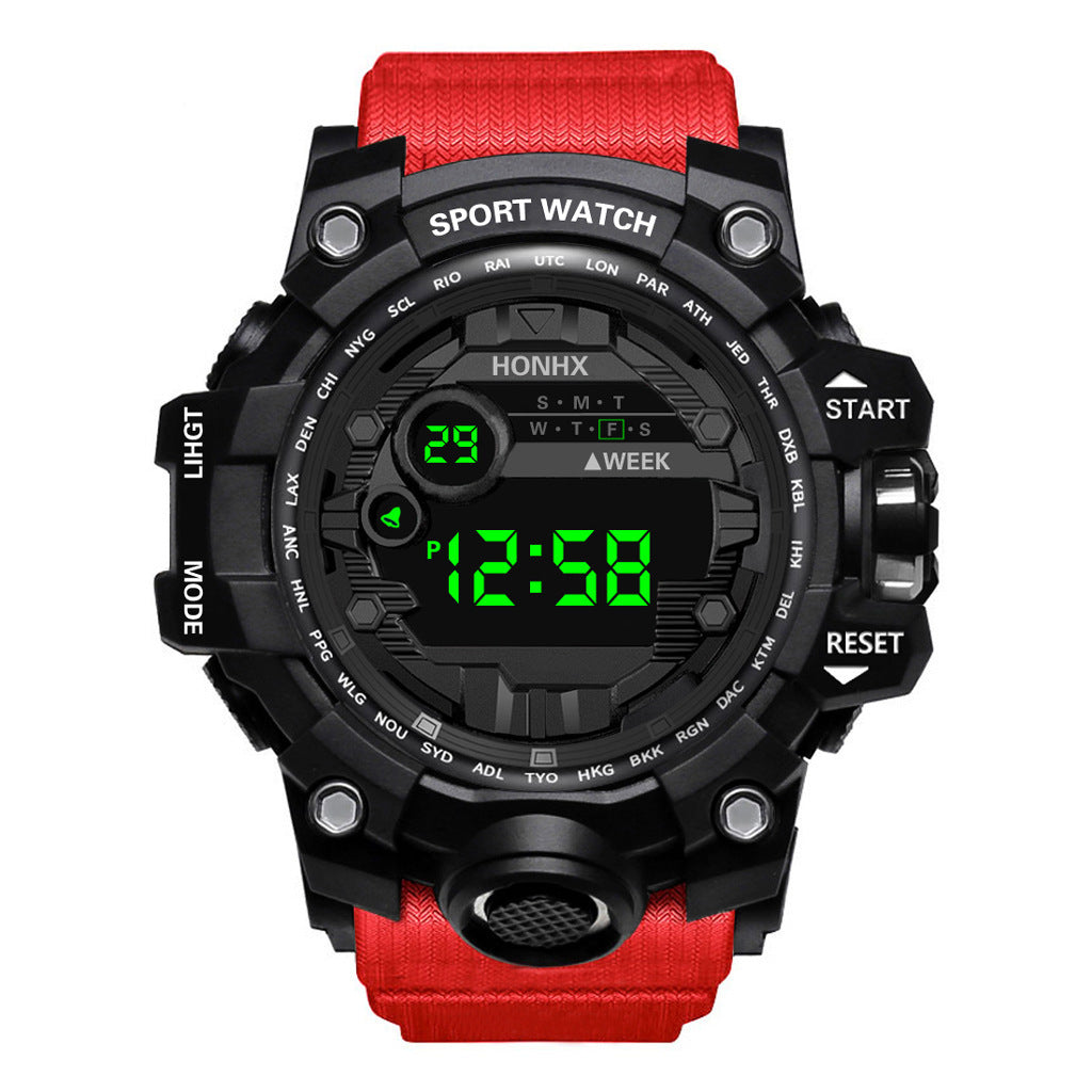 Men's Waterproof Sports Multifunctional Luminous Electronic Watch